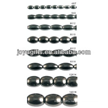 Natural high quality hematite rice loose beads for jewelry making